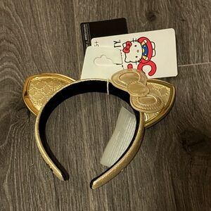 💚🤍Hello Kitty 50th Anniversary Loungefly Gold Ear Headband
